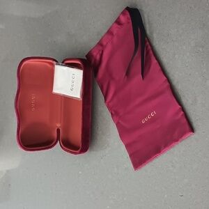 Gucci Glasses case with Dust bag and cloth